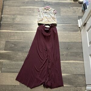 Maroon and ivory Dance costume size adult small